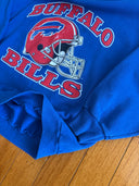 80s TRENCH BUFFALO BILLS -CREWNECK- MADE IN USA - Size Large