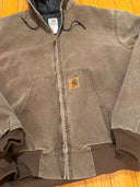 1999 faded Mocha Brown Carhartt Jacket -JO6CHT MODEL - Size xL