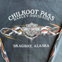 2005 Harley Davidson Flame Sleeve Zip-Up Hoodie [L] - Black