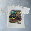 Vintage Monster Truck Madness Racing Tee [M] -White