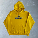1990’s Hurley Spellout Hoodie [XL] - Yellow