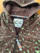 1990s Ride snowboards AOP zip up Hoodie - 100% cotton - Light weight-
