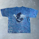 1990’s Jimi Hendrix Tie-Dye Tee [L] - Sky Blue