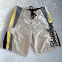 Vintage Palm Wave Hawaii Boardshorts [30] - Beige
