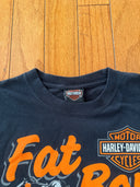 Y2K FAT BOY HARLEY DAVIDSON BIKER TEE - Size Medium - Gillette, Wyoming