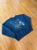 1995 Distressed faded Harley crewneck - Size XL boxy - can fit a large