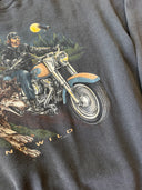 1995 Distressed faded Harley crewneck - Size XL boxy - can fit a large