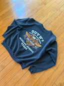 1995 Distressed faded Harley crewneck - Size XL boxy - can fit a large